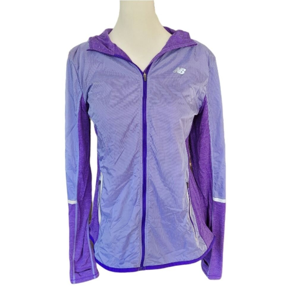New Balance Full Zip Lightweight Jacket Purple Women’s Medium - Picture 4 of 8